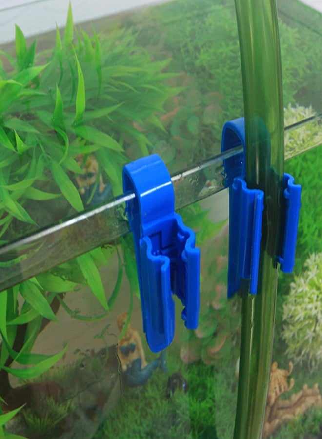 SUQIKMX 6 PCS Fish Tank Hose Holder, Adjustable Water Clip Water Pipe Clamp Mounting Clip for Fish Tank and Aquarium(Fit for 8mm to 16mm Hosee (Blue) - Image 2